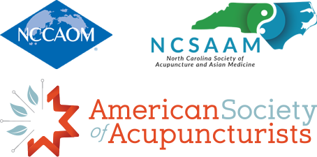 NCCAOM, NCSAAM, and American Society of Acupuncturists logos